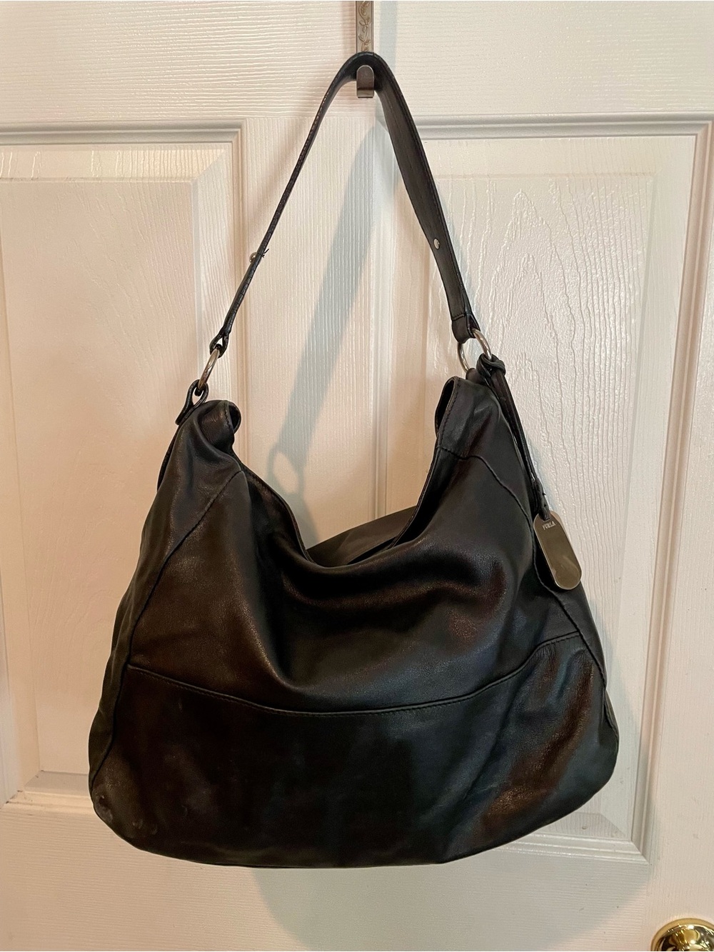 Furla Black Leather Shoulder Bag